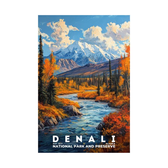 ELNEIT - Denali National Park Poster, Unframed Matte Paper, S14