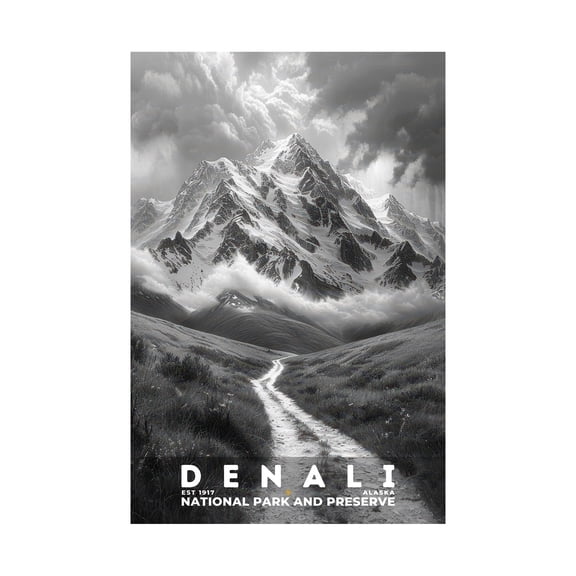 ELNEIT - Denali National Park Poster, Unframed Matte Paper, S15