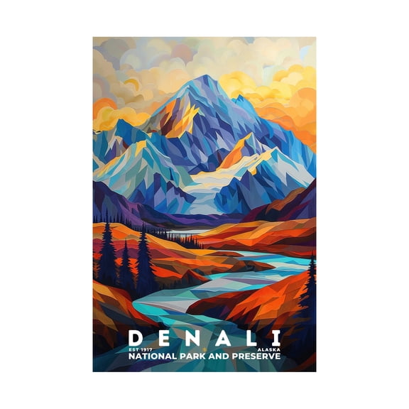 ELNEIT - Denali National Park Poster, Unframed Matte Paper, S20