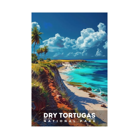 ELNEIT - Dry Tortugas National Park Poster, Unframed Matte Paper, S16