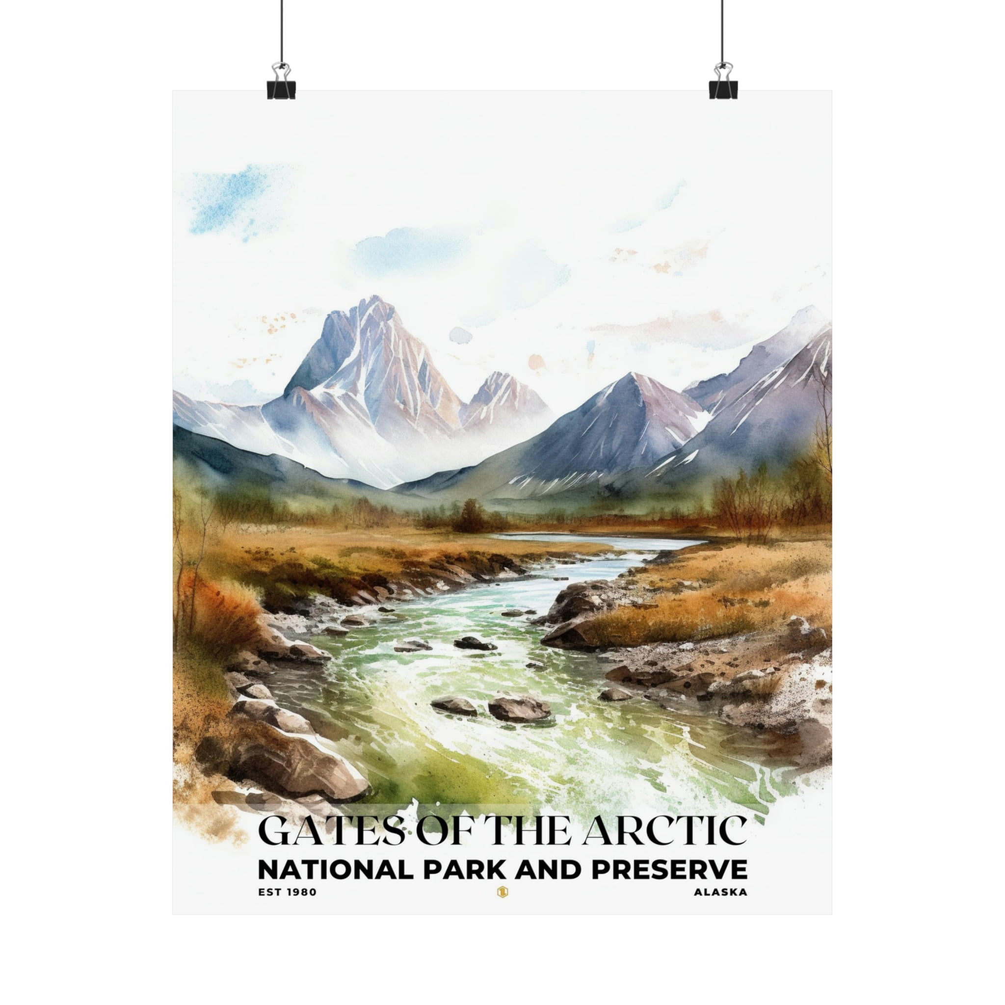 ELNEIT - Gates of the Arctic National Park Poster, Unframed Matte Paper ...