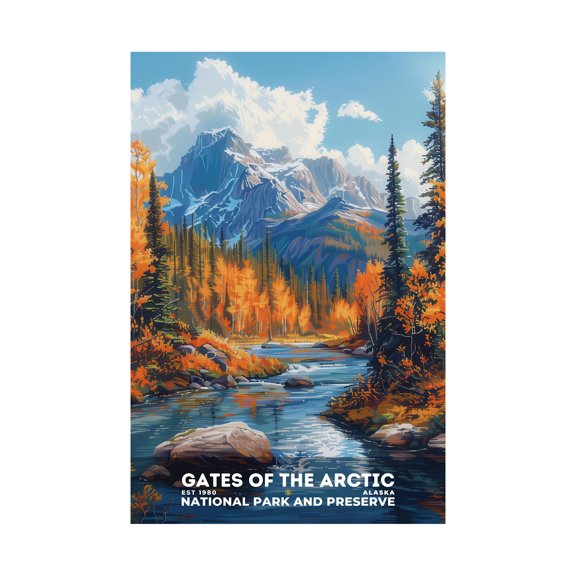 ELNEIT - Gates of the Arctic National Park Poster, Unframed Matte Paper, S18