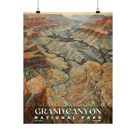 ELNEIT - Grand Canyon National Park Poster, Unframed Matte Paper, S02