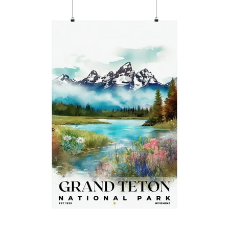 ELNEIT - Grand Teton National Park Poster, Unframed Matte Paper, S04