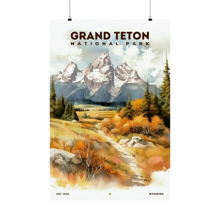 ELNEIT - Grand Teton National Park Poster, Unframed Matte Paper, S08