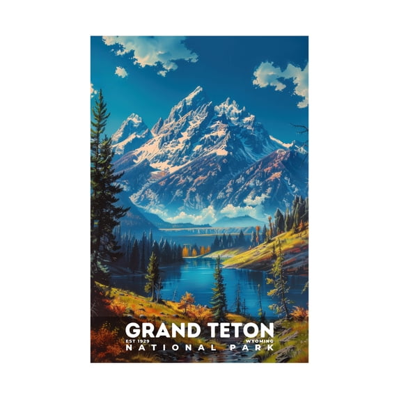 ELNEIT - Grand Teton National Park Poster, Unframed Matte Paper, S16