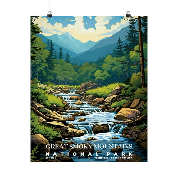 ELNEIT - Great Smoky Mountains National Park Poster, Unframed Matte, S07