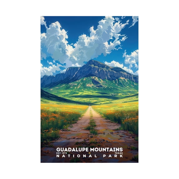 ELNEIT - Guadalupe Mountains National Park Poster, Unframed Matte Paper, S13