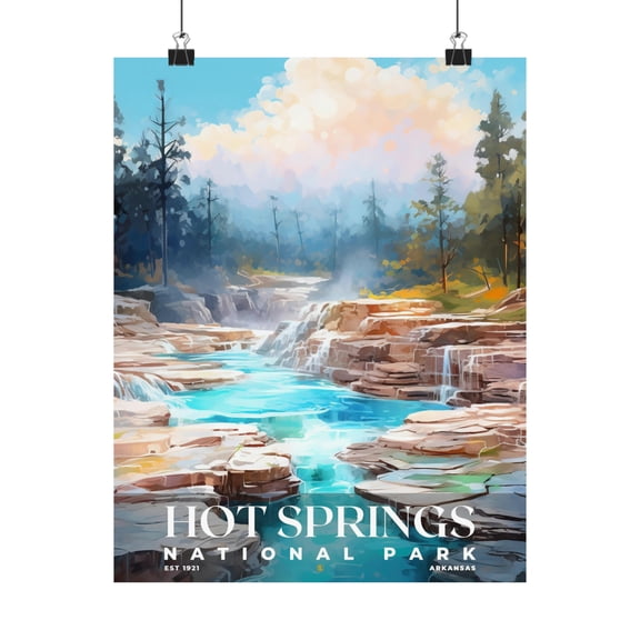 ELNEIT - Hot Springs National Park Poster, Unframed Matte Paper, S06