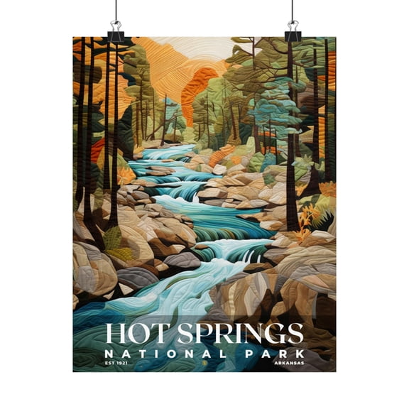 ELNEIT - Hot Springs National Park Poster, Unframed Matte Paper, S09