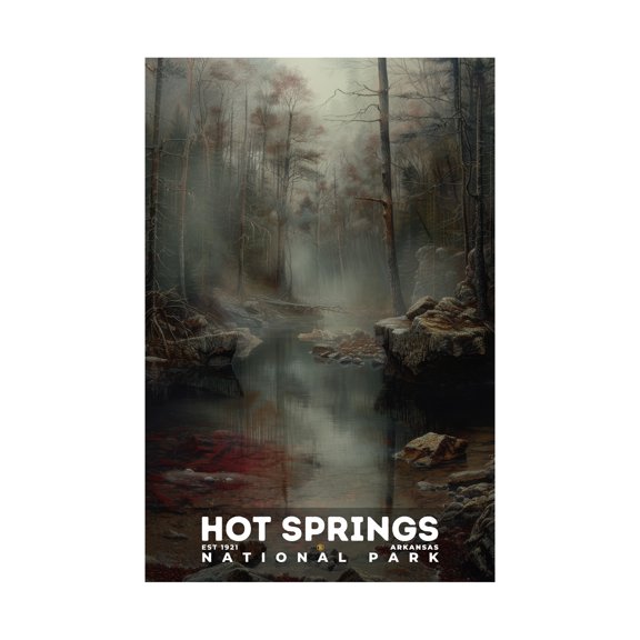 ELNEIT - Hot Springs National Park Poster, Unframed Matte Paper, S12