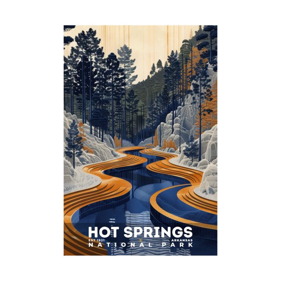 ELNEIT - Hot Springs National Park Poster, Unframed Matte Paper, S19