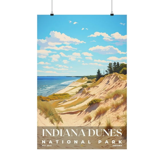 ELNEIT - Indiana Dunes National Park Poster, Unframed Matte Paper, S06
