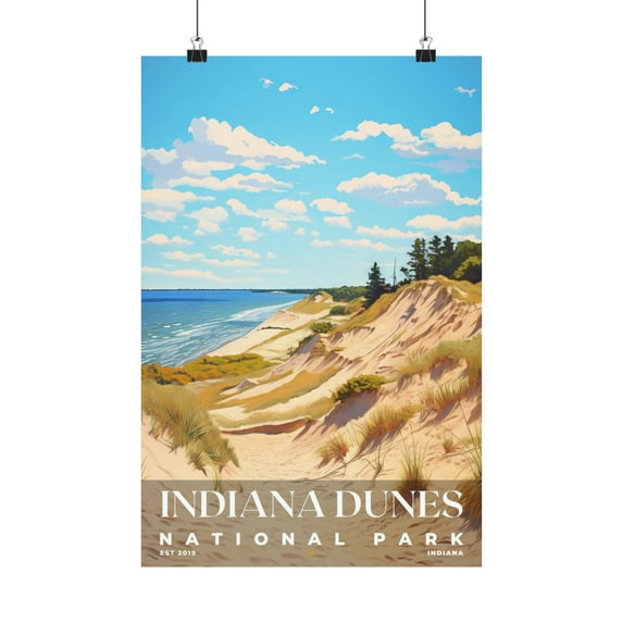ELNEIT - Indiana Dunes National Park Poster, Unframed Matte Paper, S06