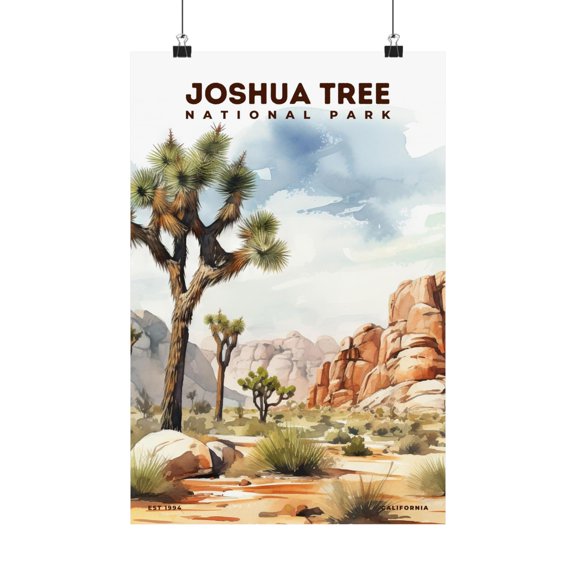 ELNEIT - Joshua Tree National Park Poster, Unframed Matte Paper, S08