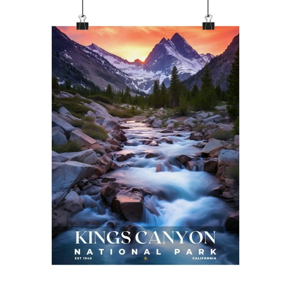 ELNEIT - Kings Canyon National Park Poster, Unframed Matte Paper, S10