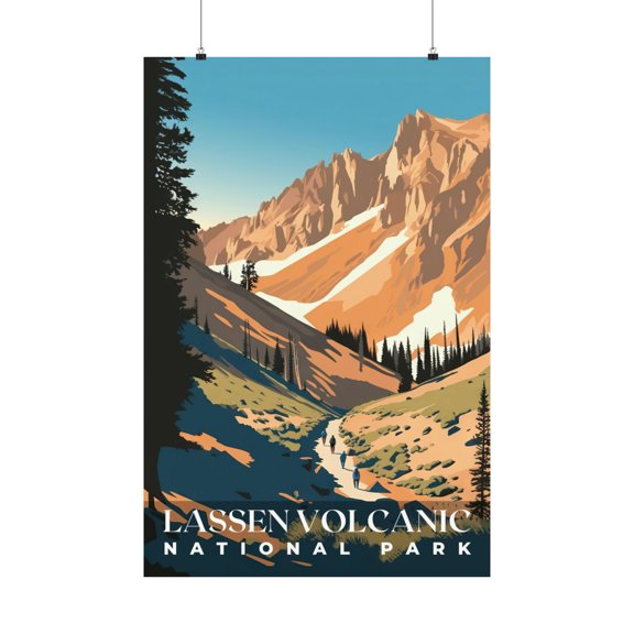 ELNEIT - Lassen Volcanic National Park Poster, Unframed Matte Paper, S01