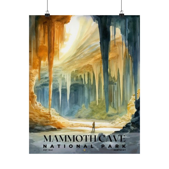 ELNEIT - Mammoth Cave National Park Poster, Unframed Matte Paper, S04
