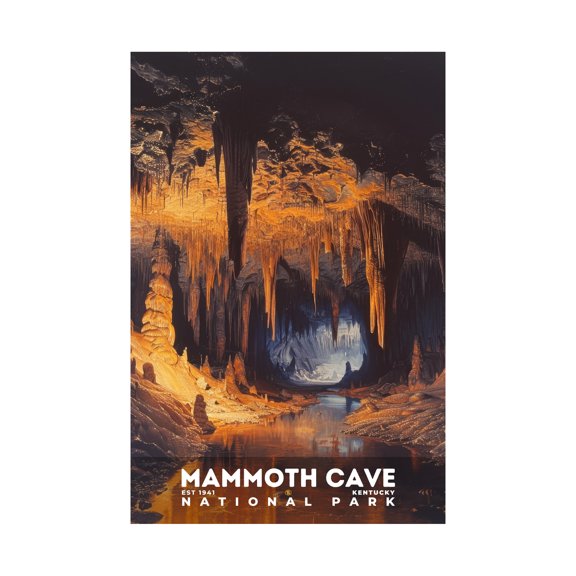 ELNEIT - Mammoth Cave National Park Poster, Unframed Matte Paper, S16