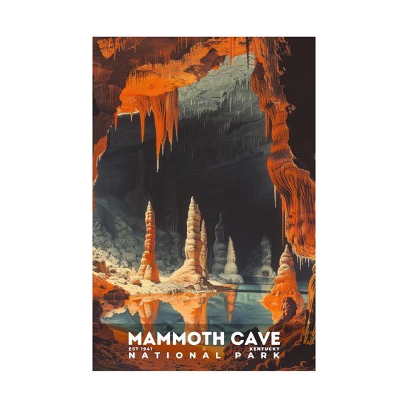 ELNEIT - Mammoth Cave National Park Poster, Unframed Matte Paper, S18