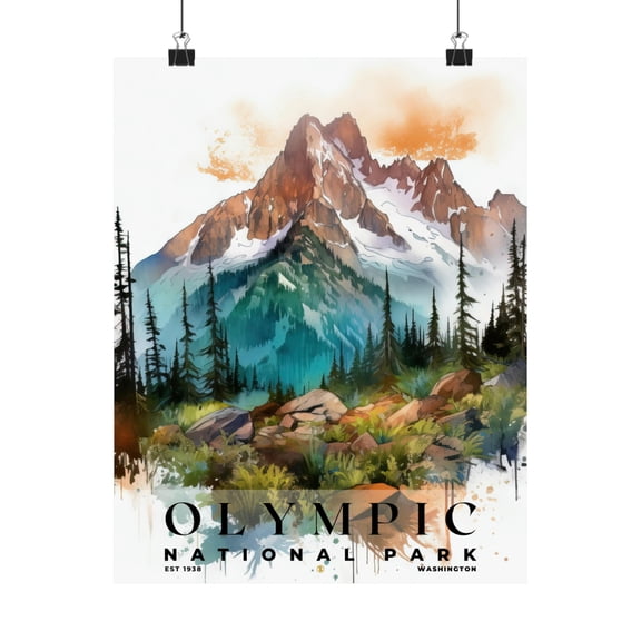 ELNEIT - Olympic National Park Poster, Unframed Matte Paper, S04