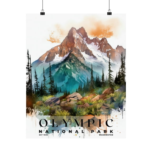 ELNEIT - Olympic National Park Poster, Unframed Matte Paper, S04