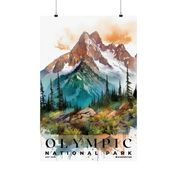 ELNEIT - Olympic National Park Poster, Unframed Matte Paper, S04