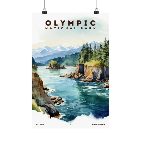 ELNEIT - Olympic National Park Poster, Unframed Matte Paper, S08