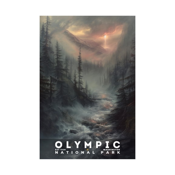 ELNEIT - Olympic National Park Poster, Unframed Matte Paper, S12