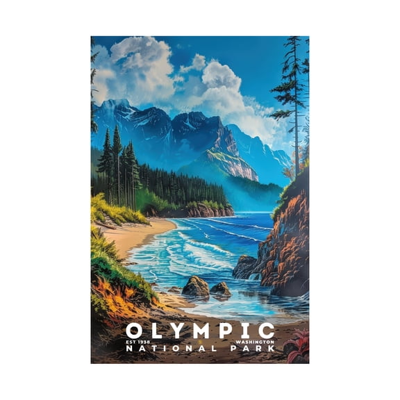 ELNEIT - Olympic National Park Poster, Unframed Matte Paper, S16
