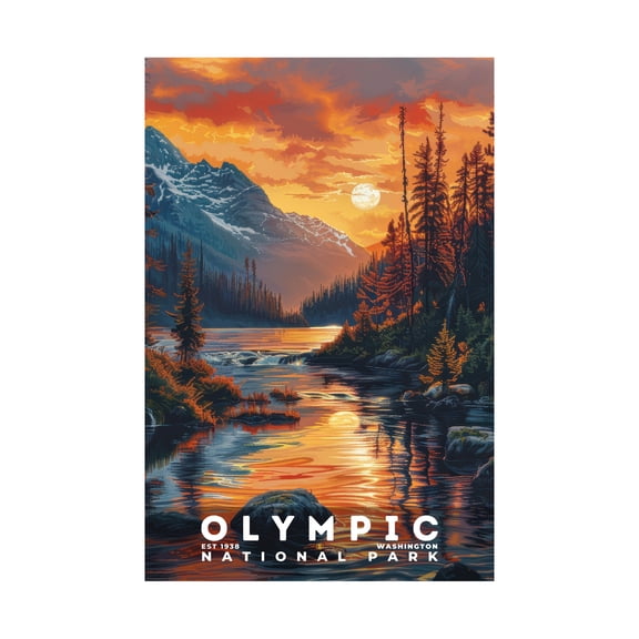 ELNEIT - Olympic National Park Poster, Unframed Matte Paper, S18