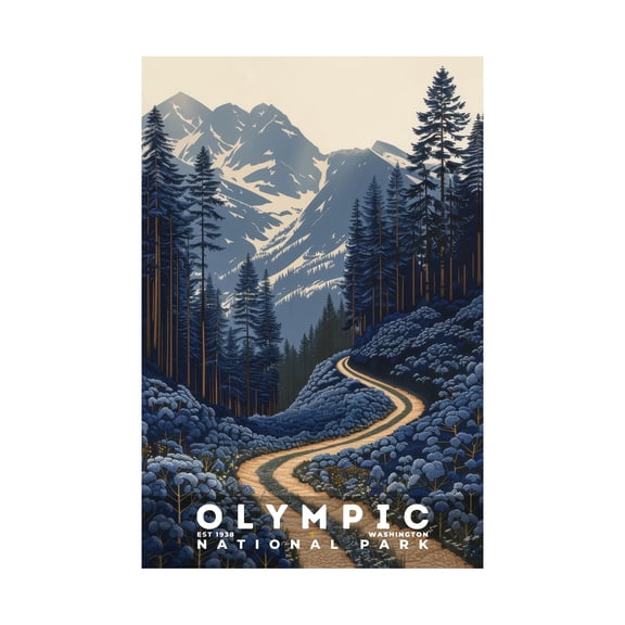 ELNEIT - Olympic National Park Poster, Unframed Matte Paper, S19
