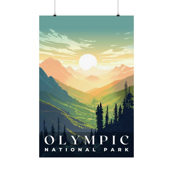ELNEIT - Olympic National Park Poster, Unframed Matte, S01