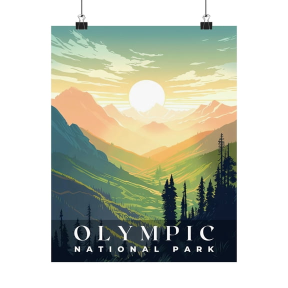 ELNEIT - Olympic National Park Poster, Unframed Matte, S01