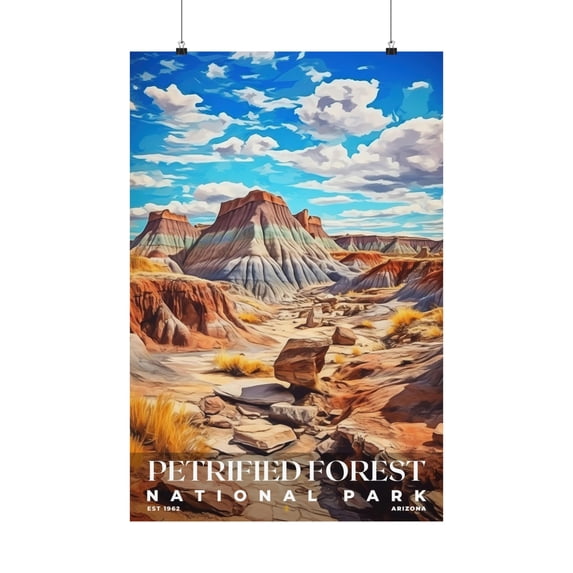 ELNEIT - Petrified Forest National Park Poster, Unframed Matte Paper, S06