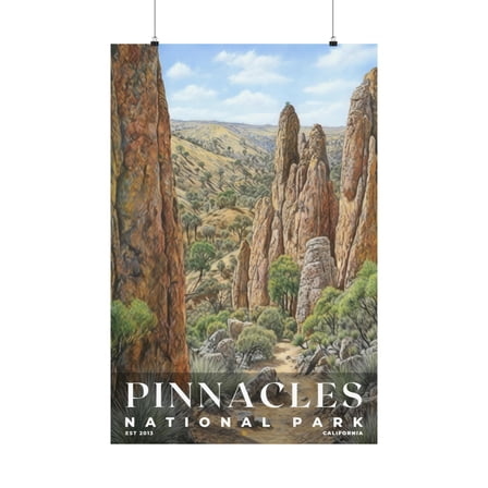 ELNEIT - Pinnacles National Park Poster, Unframed Matte Paper, S02