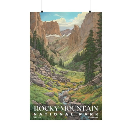 ELNEIT - Rocky Mountain National Park Poster, Unframed Matte Paper, S02