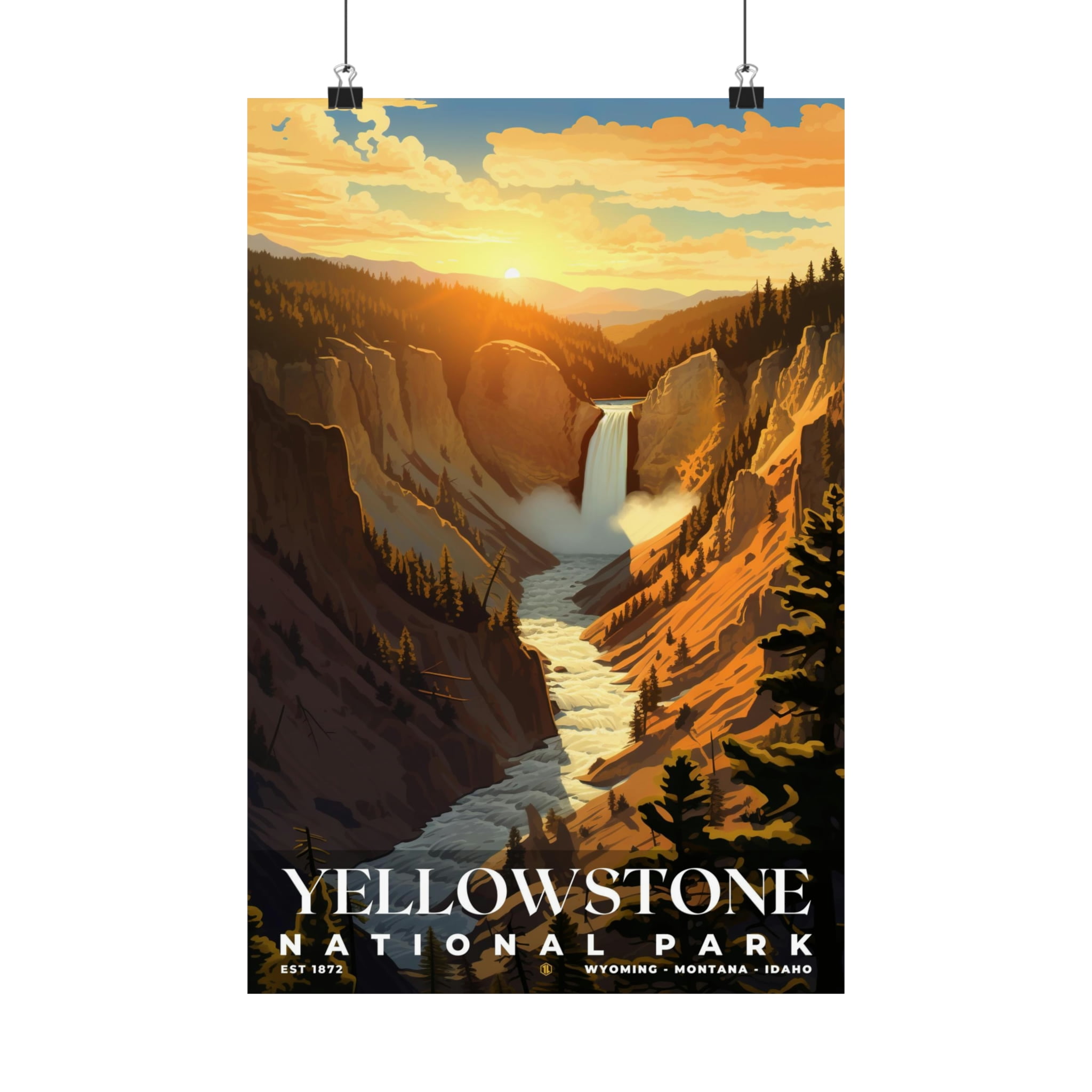 Yellowstone National Park Vintage Matte Canvas Poster