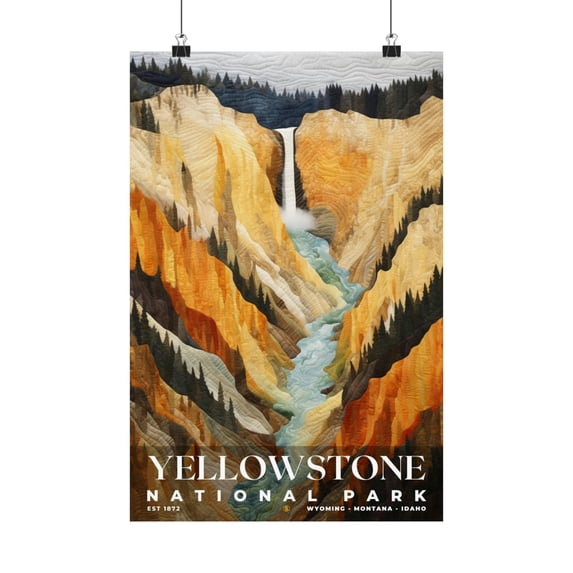 ELNEIT - Yellowstone National Park Poster, Unframed Matte Paper, S09