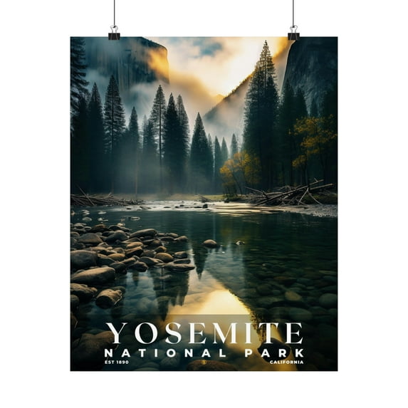 ELNEIT - Yosemite National Park Poster, Unframed Matte Paper, S10