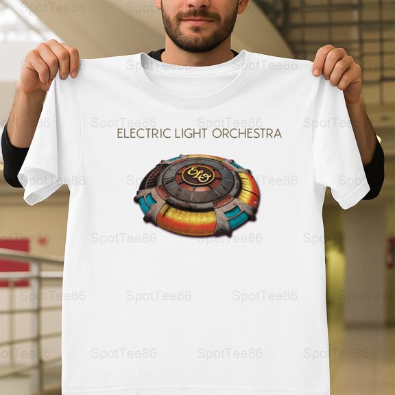 ELO Mr. Blue Sky Album Art Vintage Retro 70s Rock Music Fan Graphic G081 Unisex T-Shirt, Up to Size 5XL