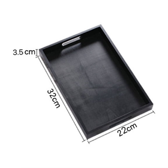 ELOLY Vanity Trays for Bathroom,Made With EcoFriendly Black Lacquer Serving Trays,Lightweight and Portable Serving Platter,Model10