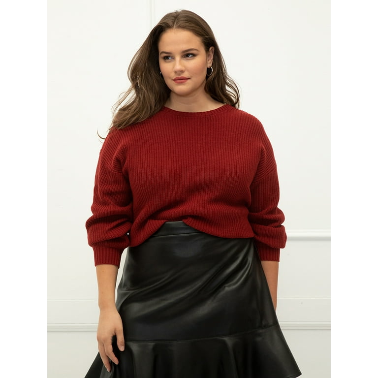 Plus size twist back sweater best sale