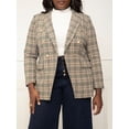 thumbnail image 1 of ELOQUII Elements Women's Plus Fitted Angular Tweed Blazer, 1 of 5