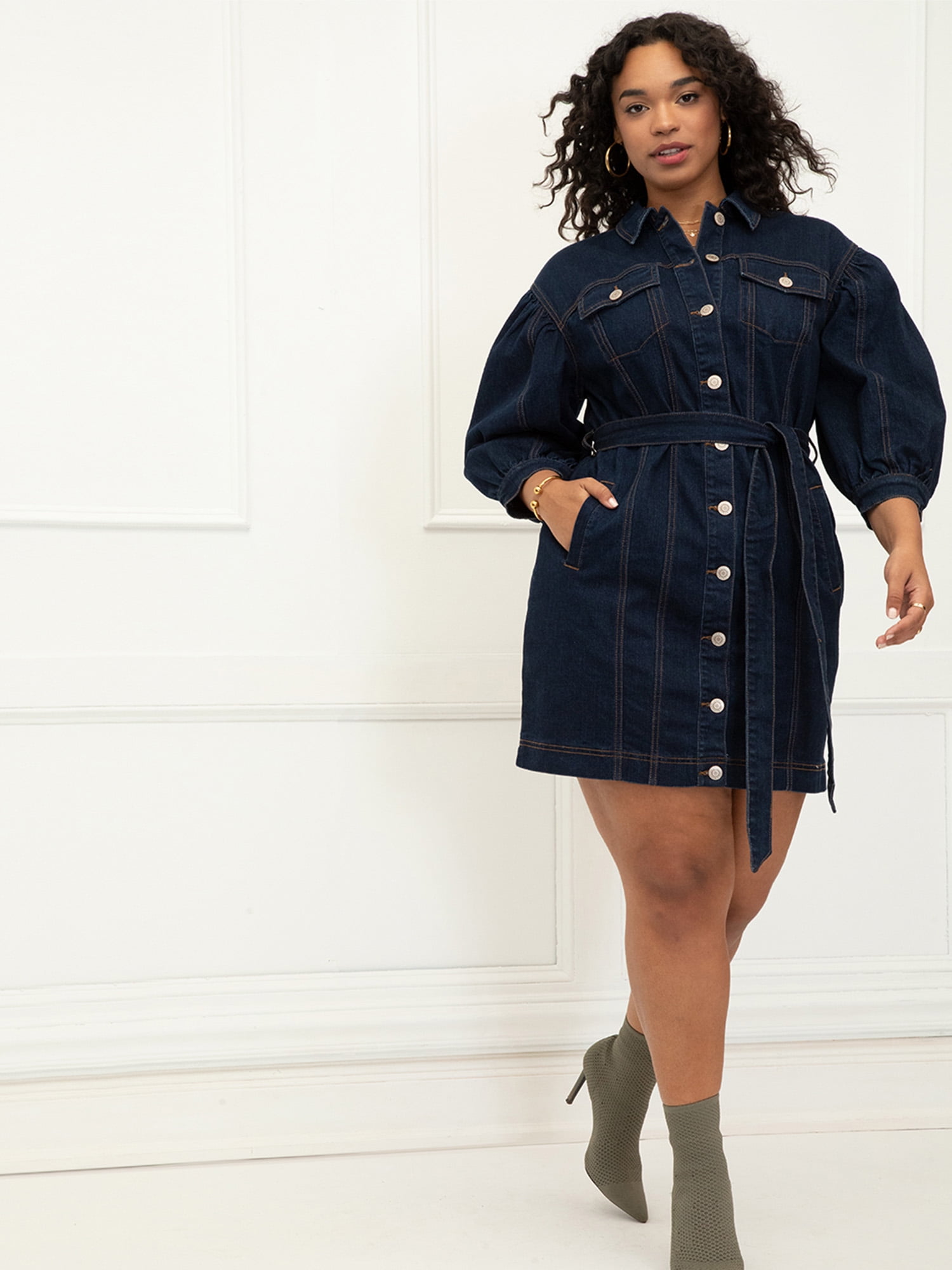 Style & Co Plus Size Denim Jacket, Created for Macy's - Skyfall