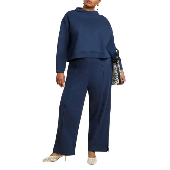 ELOQUII Elements Women's Plus Size Seam Detail Sweatpant