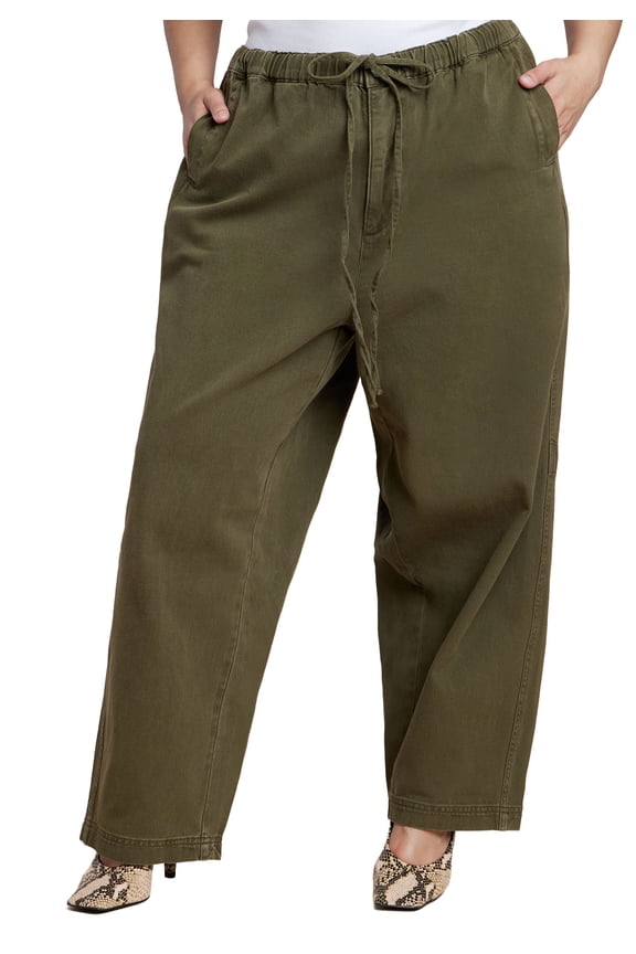 Women's Plus Size Adjustable Drawstring Casual Pant