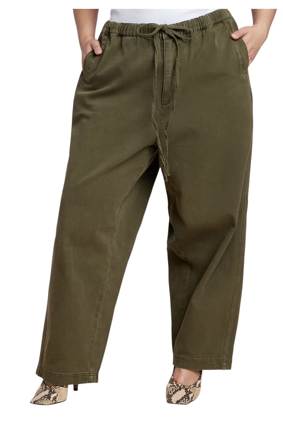 Women's Plus Size Adjustable Drawstring Casual Pant