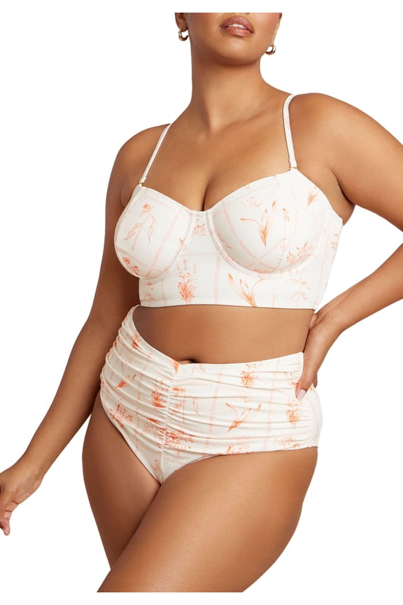 Women's Plus Size Bustier Swim Top