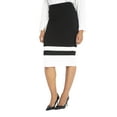 thumbnail image 1 of ELOQUII Women's Plus Size Colorblock Column Skirt, 1 of 3